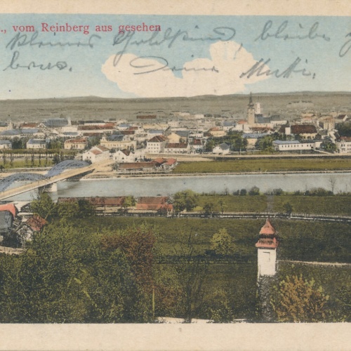 AK aus Wels vom Reinberg aus gesehen Oberösterreich  (6369)