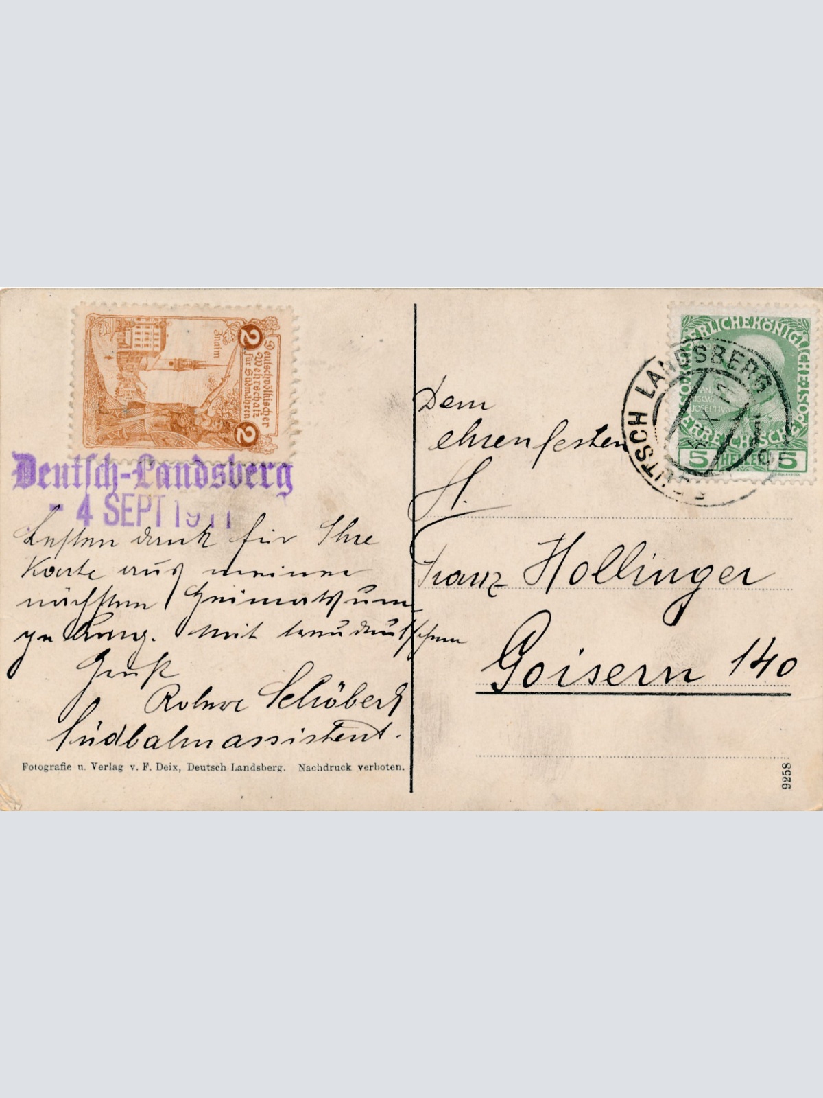 AK aus Hollenegg mit Schloss Stmk  (6362)