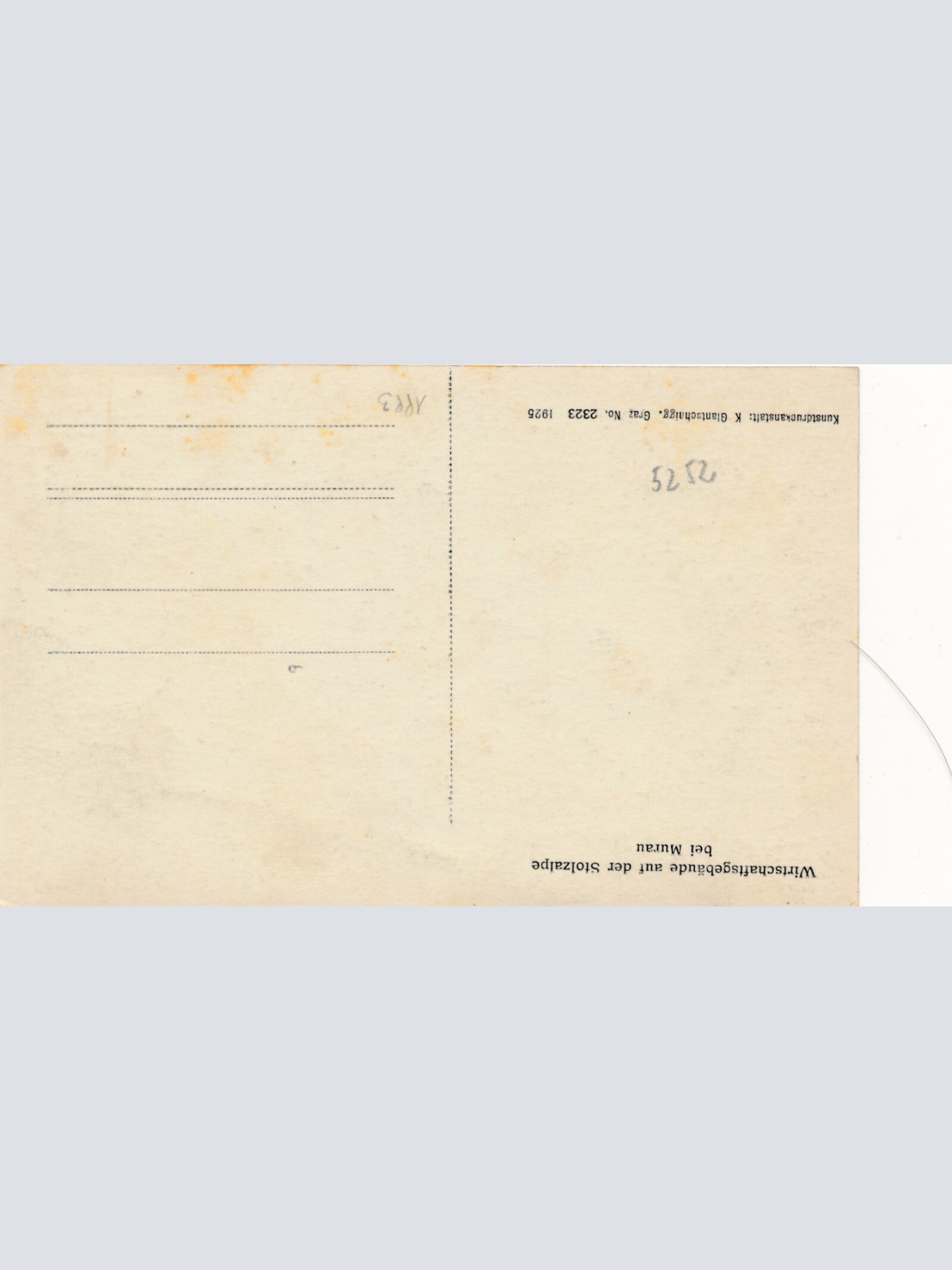 AK aus Murau mit Wirtschaftsgebäude Stmk  (6363)