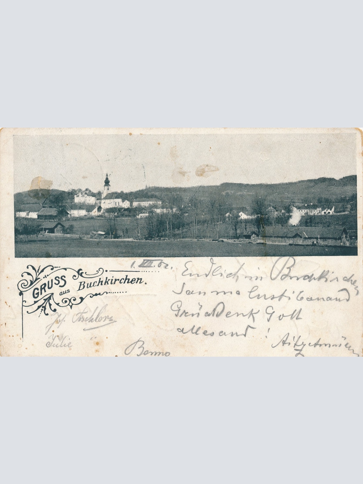 AK gruss aus Buchkirchen Oberösterreich (6107)