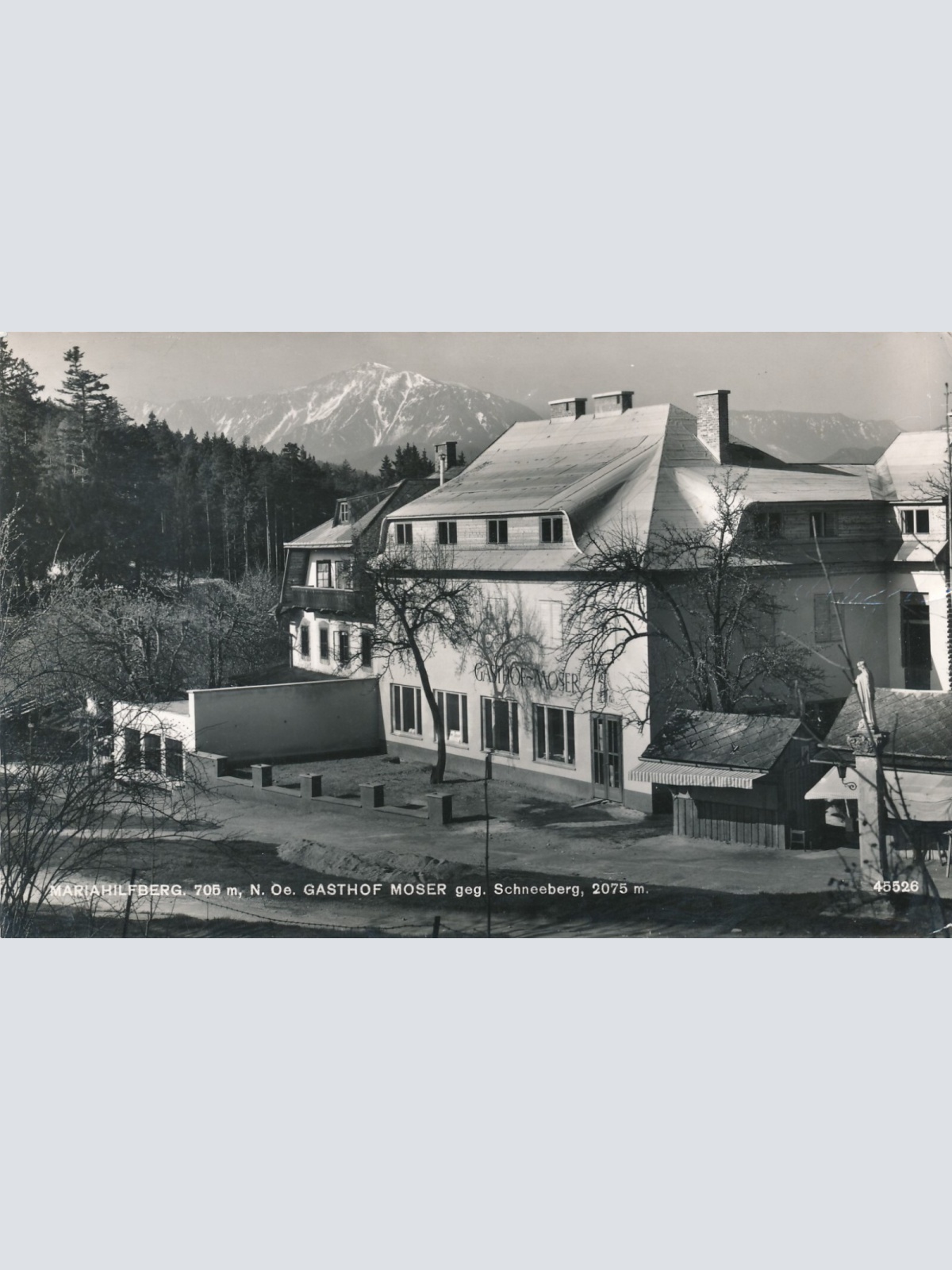 AK vom Mariahilferberg mit Gasthof Moser Niederösterreich (6894)