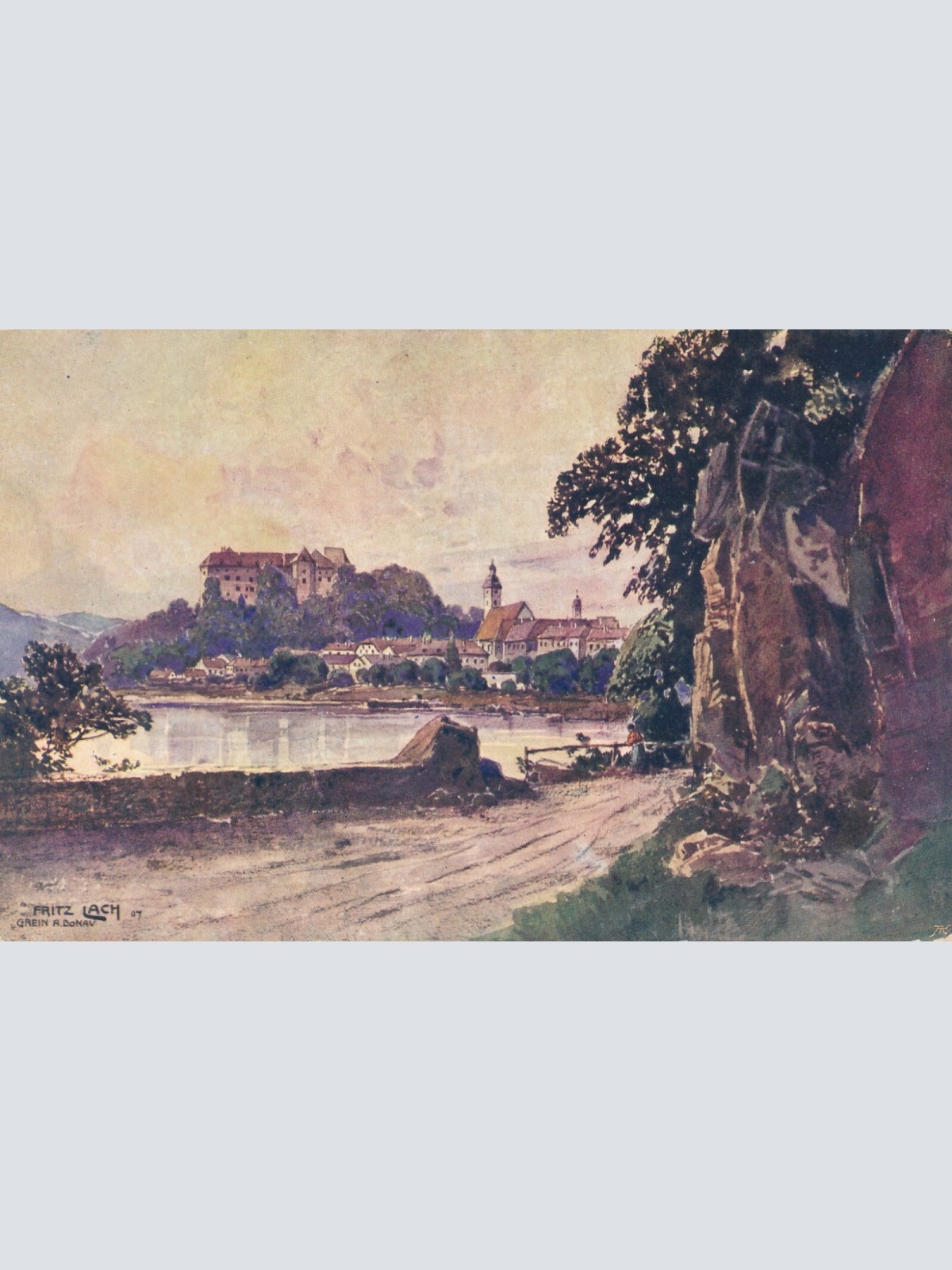 AK aus Grein an der Donau von Fritz Lach Oberösterreich (6799)