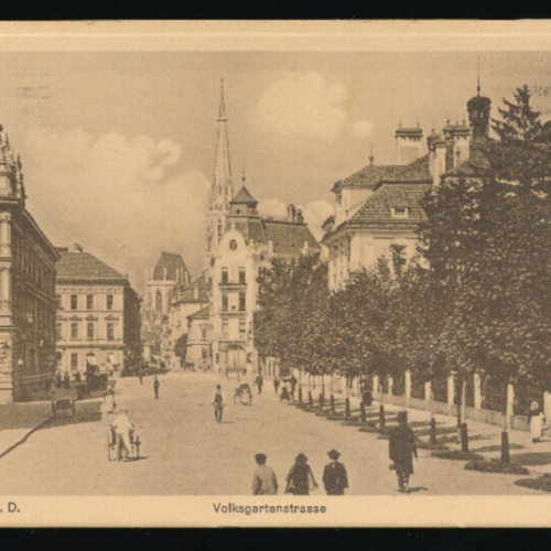 AK aus Linz Volksgartenstrasse Oberösterreich (6032)