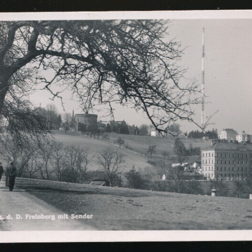 AK aus Linz an der Donau Freinberg mit Sender Oberösterreich (1837)