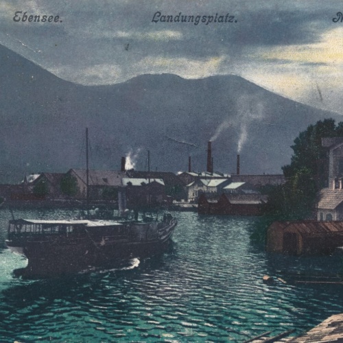 AK aus Ebensee bei Nacht Oberösterreich (6776)