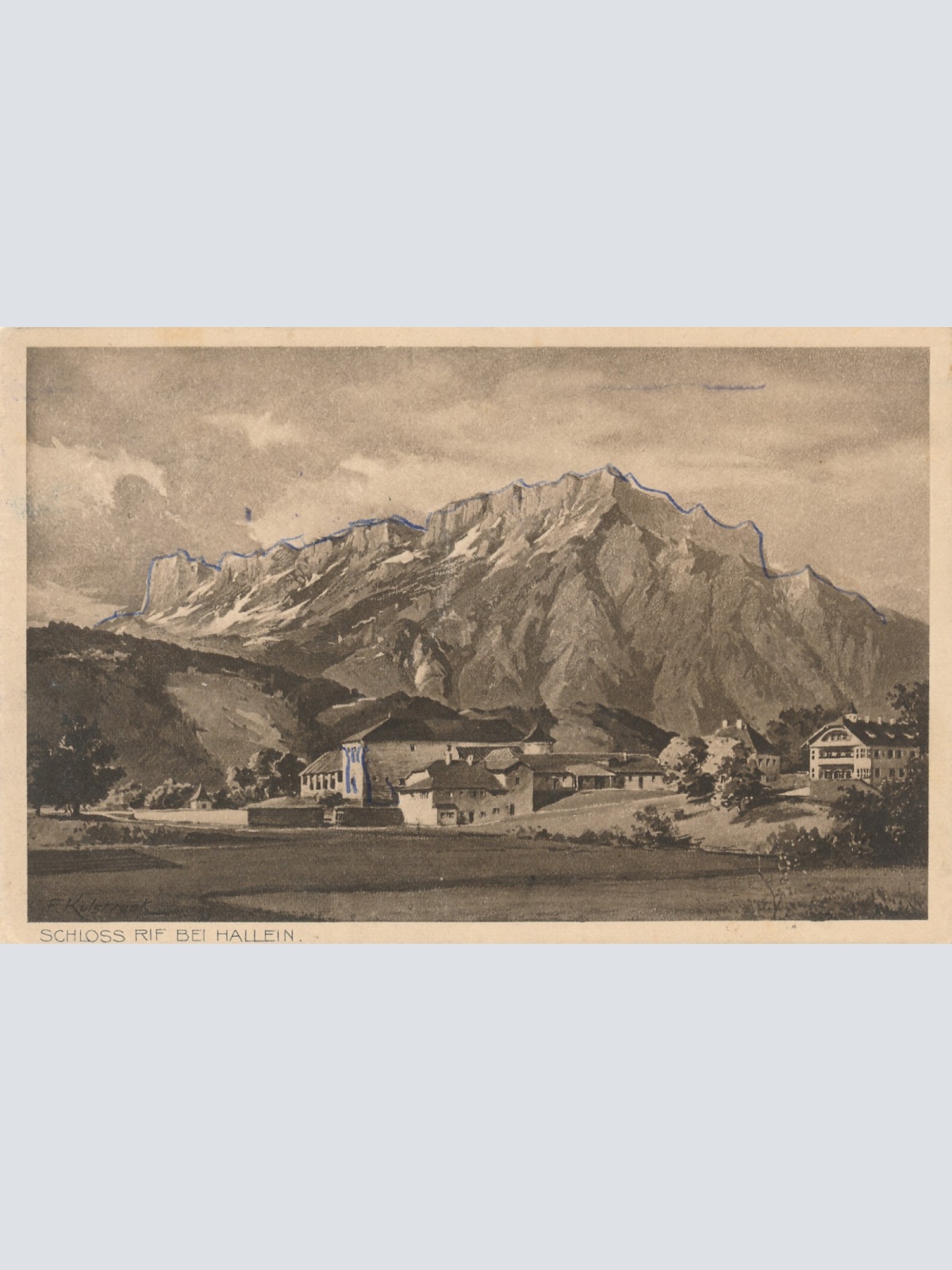 AK aus Hallein mit Schloss Rif Salzburg (6094)