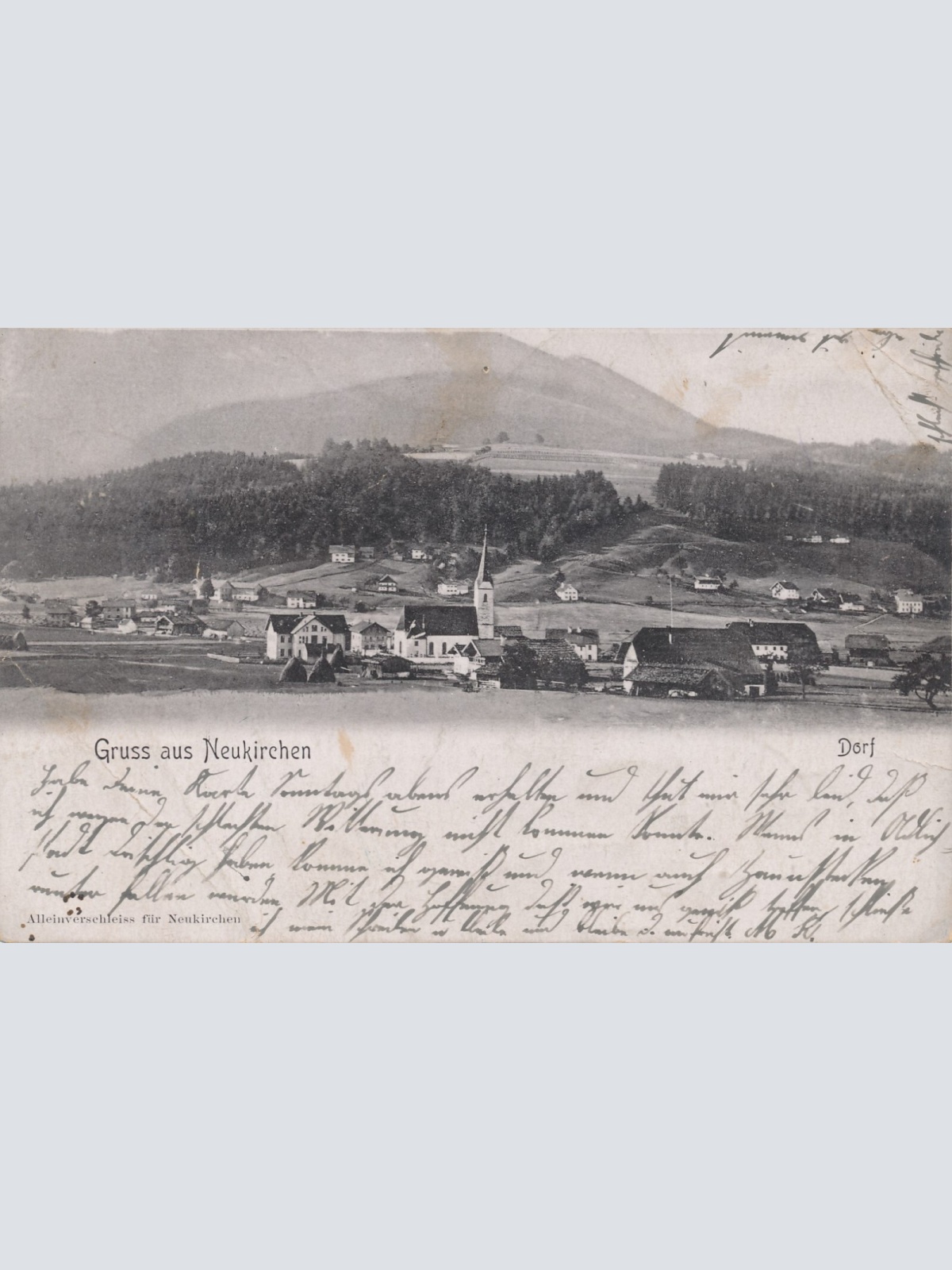 AK gruss aus Neukirchen Oberösterreich (6818)