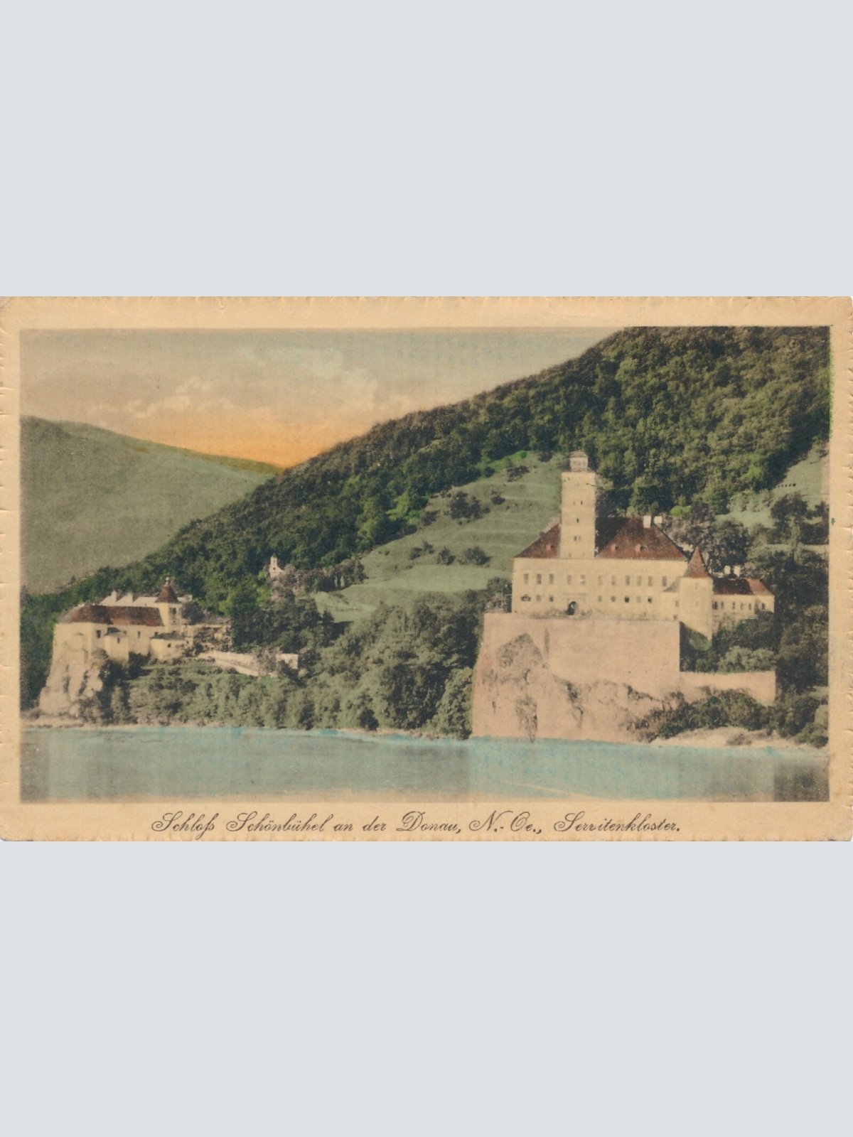 AK aus Schönbühel an der Donau mit Schloss Niederösterreich (6980)