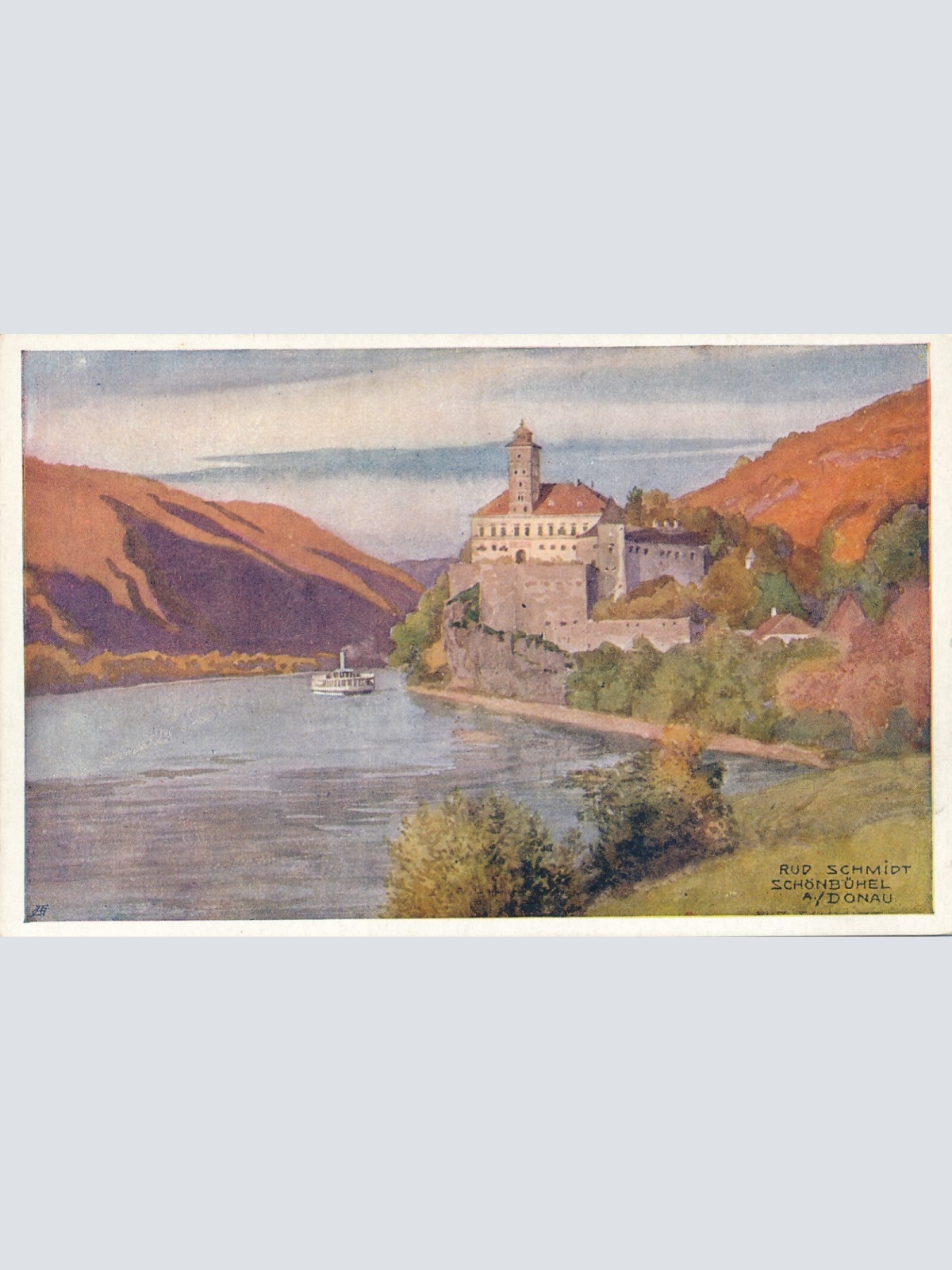 AK aus Schönbühel an der Donau mit Schloss Niederösterreich (6971)