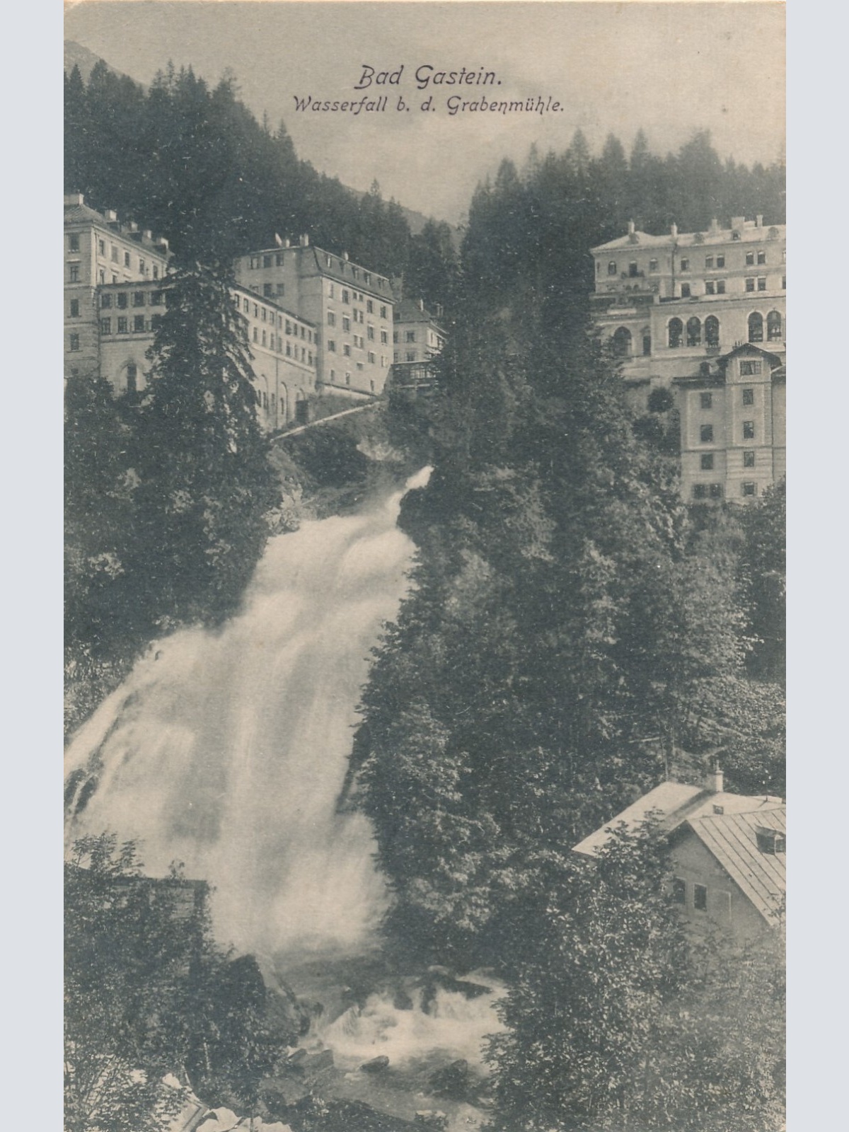 AK von einem Wasserfall Bad Gastein (7334)