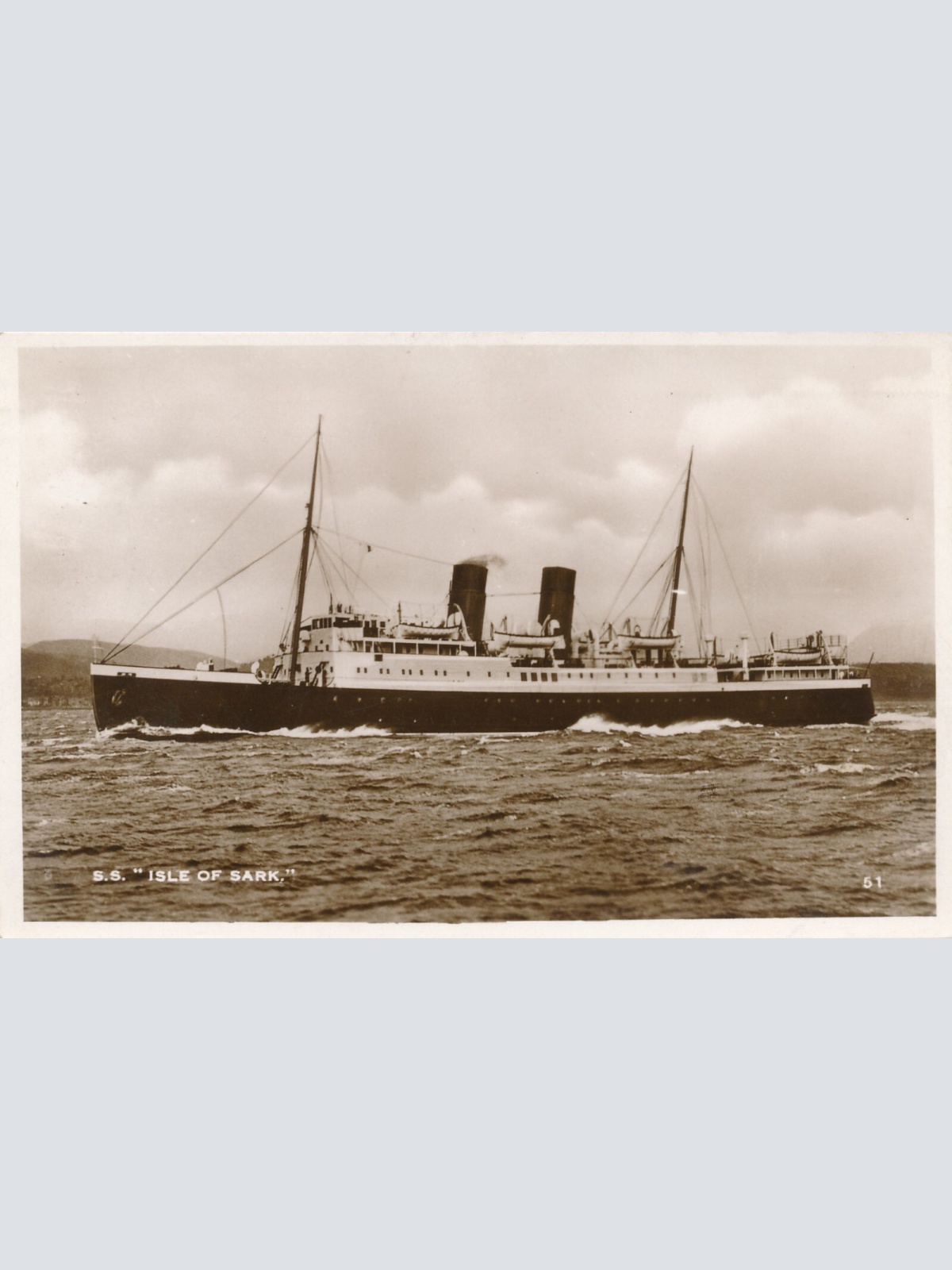 AK Schiffe Dampfschiff Maritim S.S. Isle of Sark (6715)