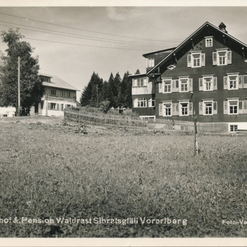 AK vom Gasthof und Pension Waldrast Sibratsgfäli Vorarlberg (7502)