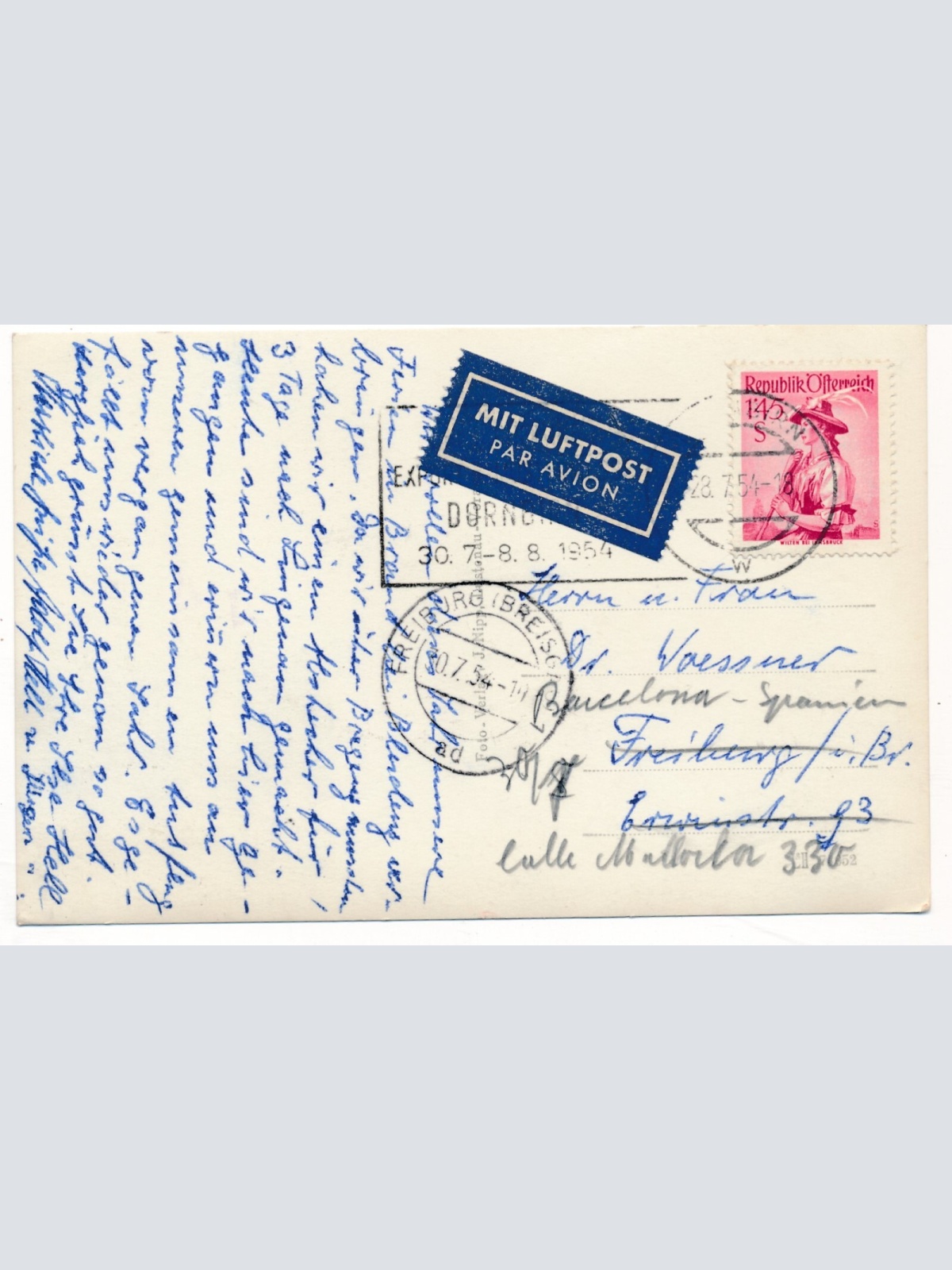 AK vom Gasthof und Pension Waldrast Sibratsgfäli Vorarlberg (7502)