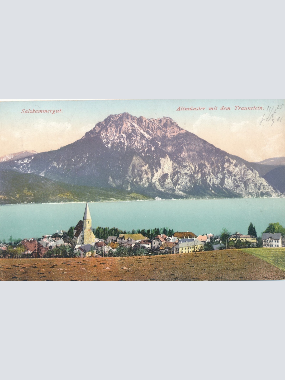 AK aus Altmünster mit dem Traunstein Oberösterreich (7443)