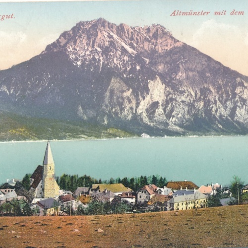 AK aus Altmünster mit dem Traunstein Oberösterreich (7443)