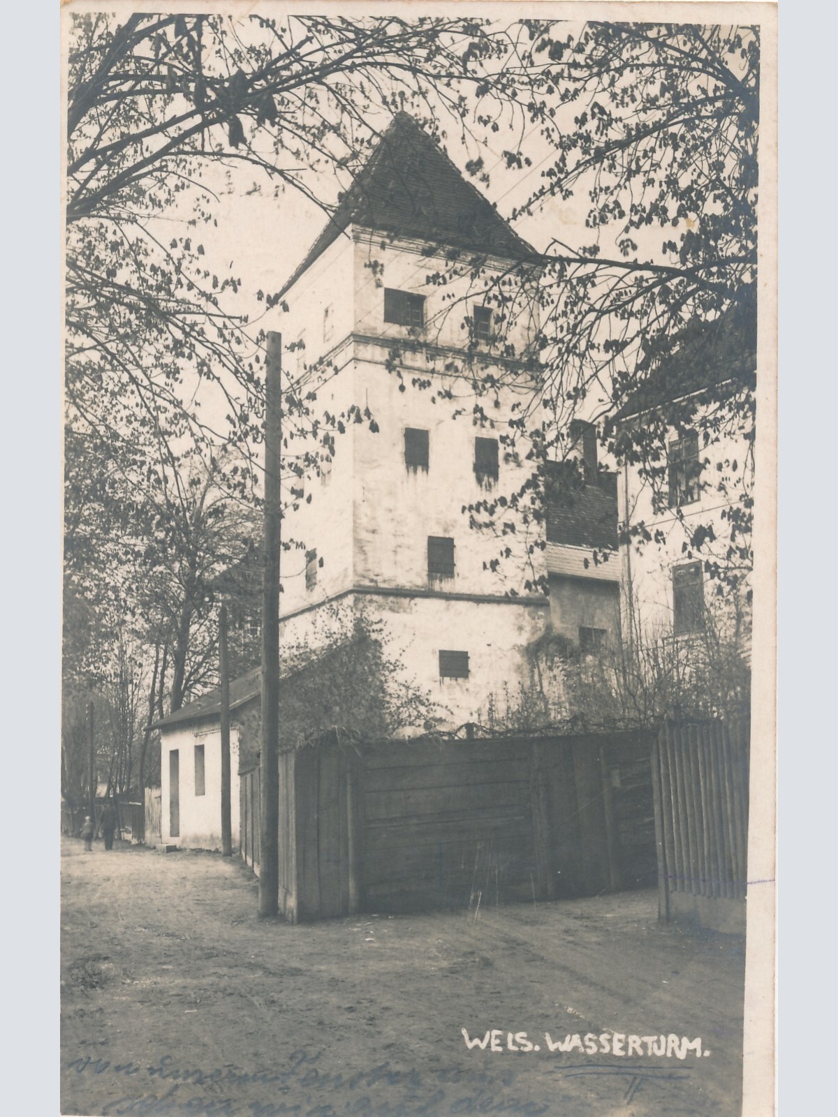 AK aus Wels mit Wasserturm Oberösterreich (7456)