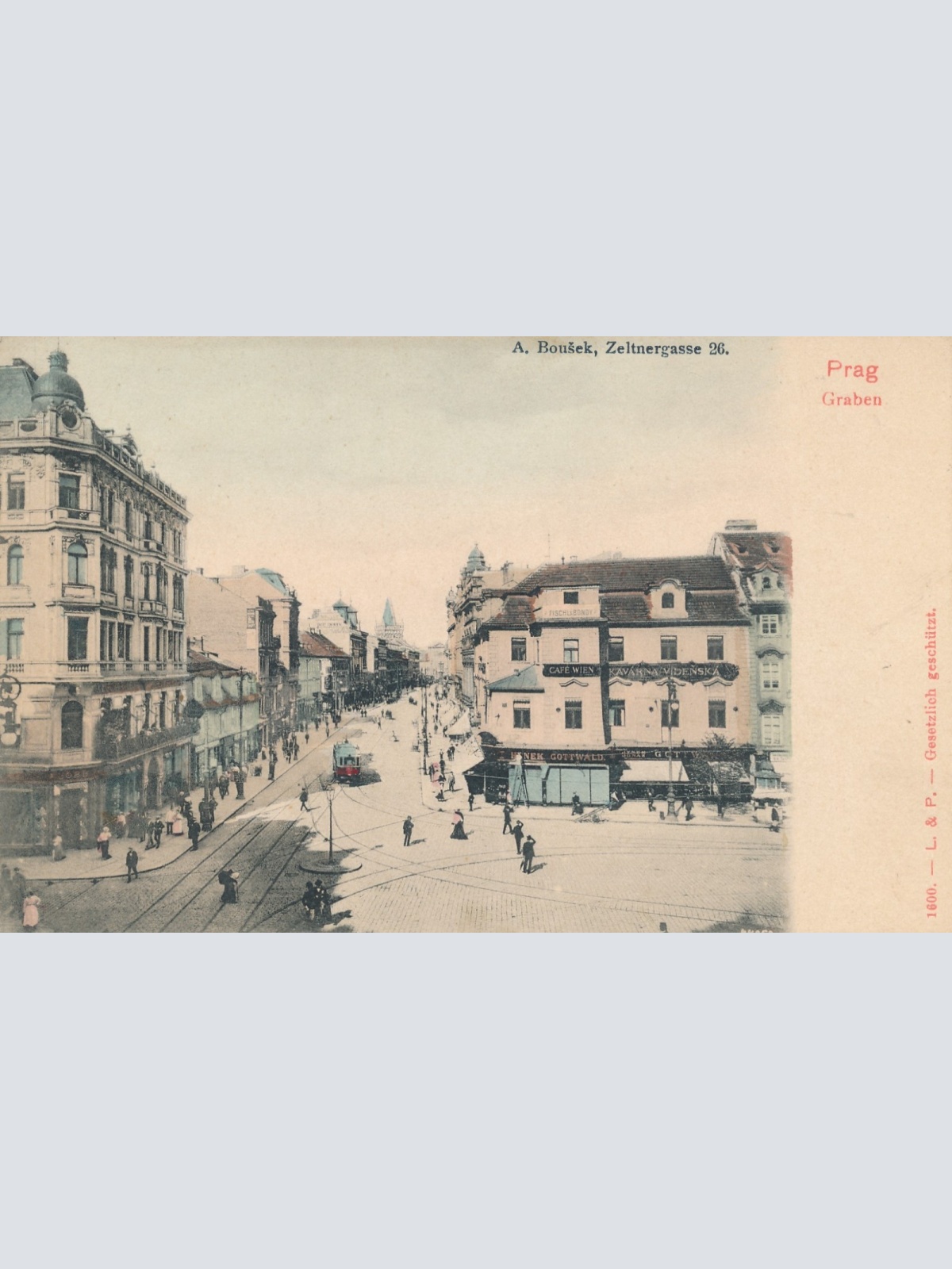 AK aus Prag Graben Tschechoslowakei Ansichtskarte (16241)