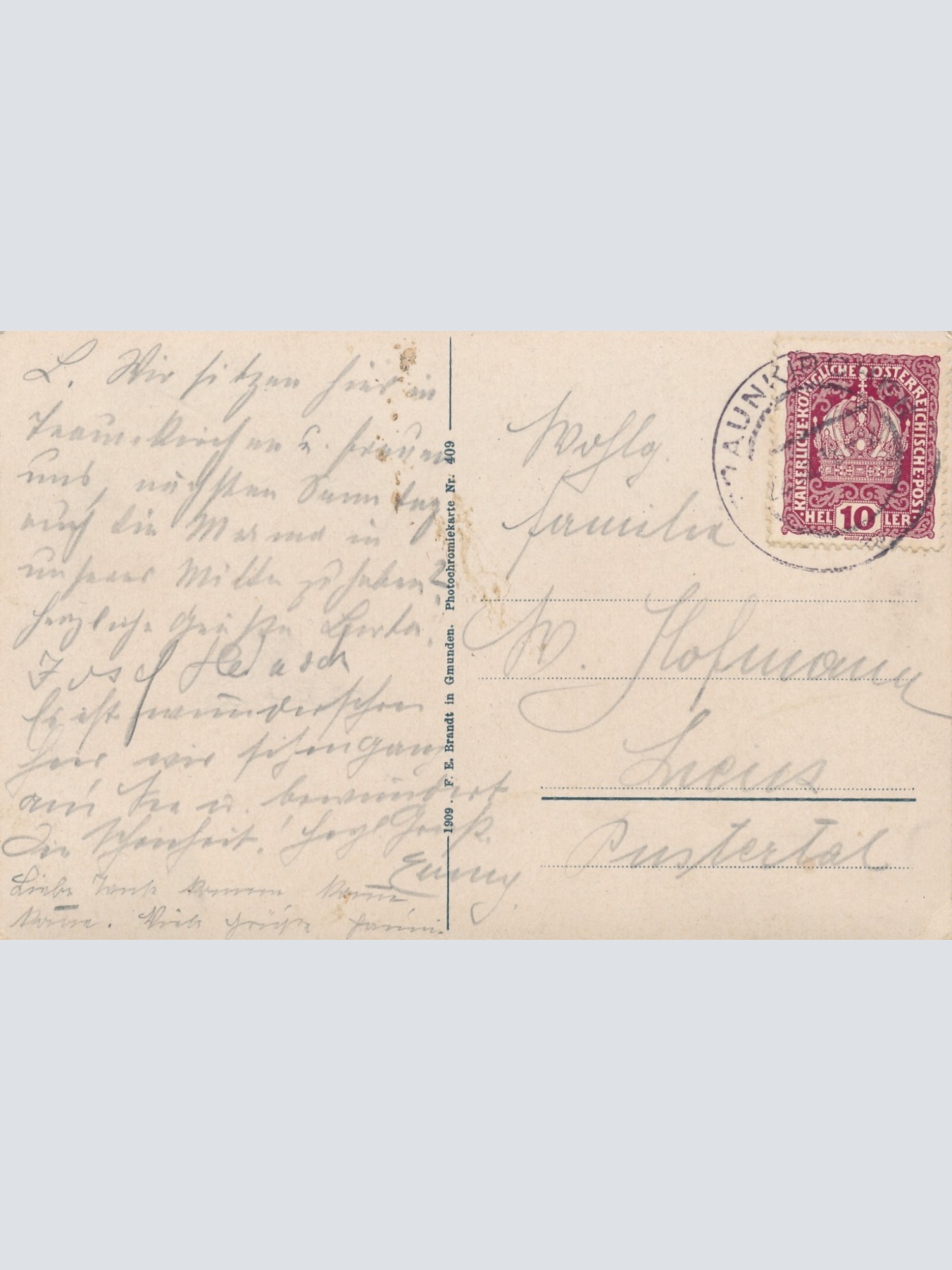 AK aus Traunkirchen mit Kloster Oberösterreich (7675)