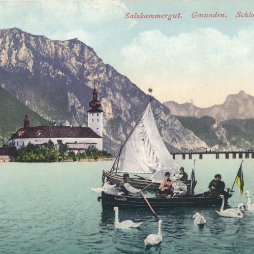 AK aus Gmunden mit Schloss Ort Oberösterreich (7694)