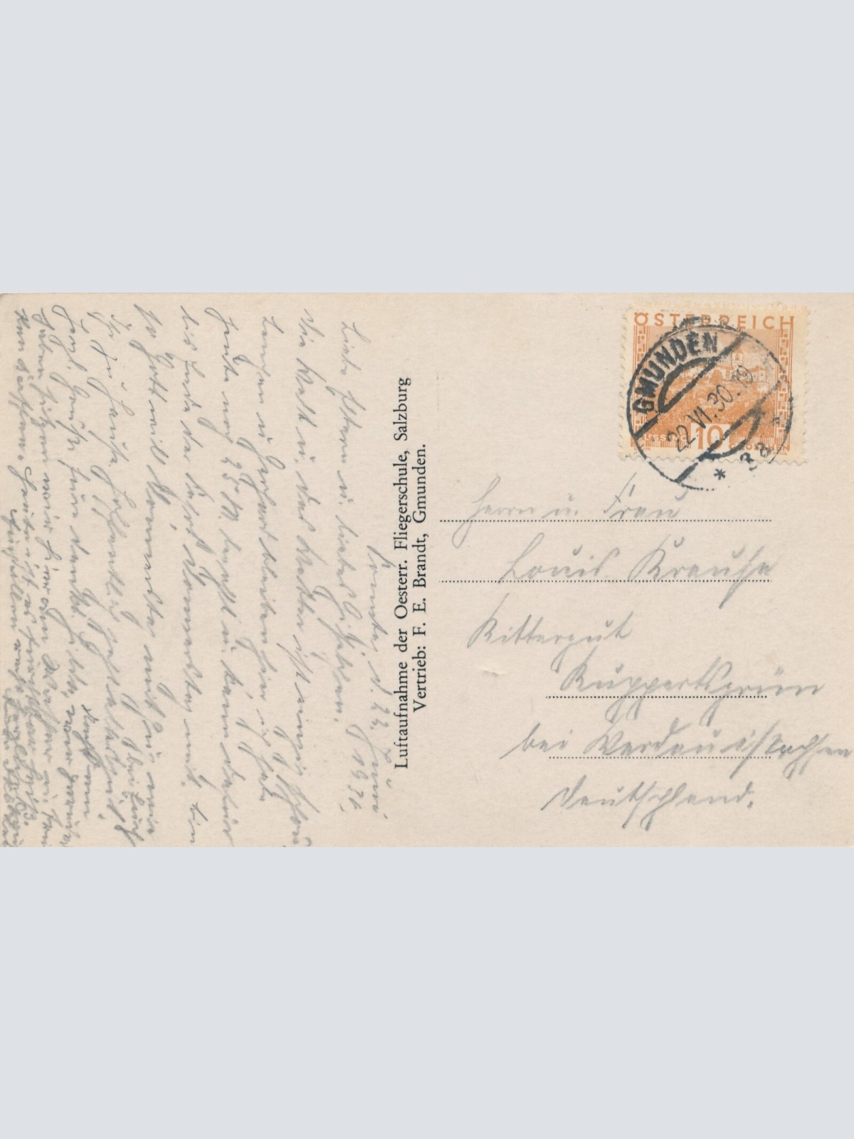 AK aus Gmunden Fliegeraufnahme Oberösterreich (7701)