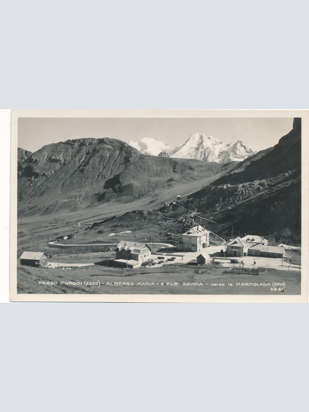 AK aus Passo Pordoi Albergo Maria Italien (7720)