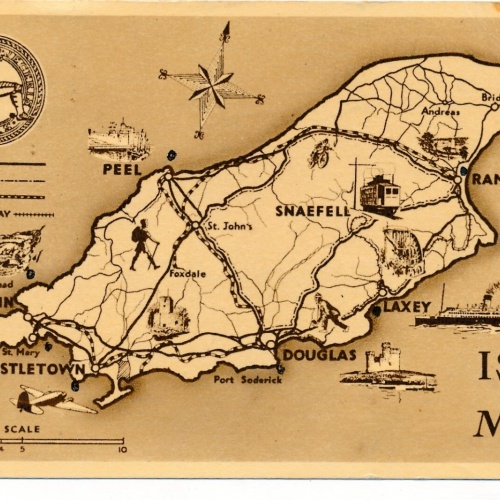 AK aus Isle of Man Inselkarte Großbritannien (7259)