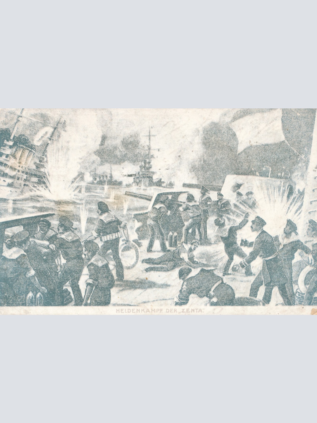 AK Heldenkampf der Zenta Kriegsschiff (7240)