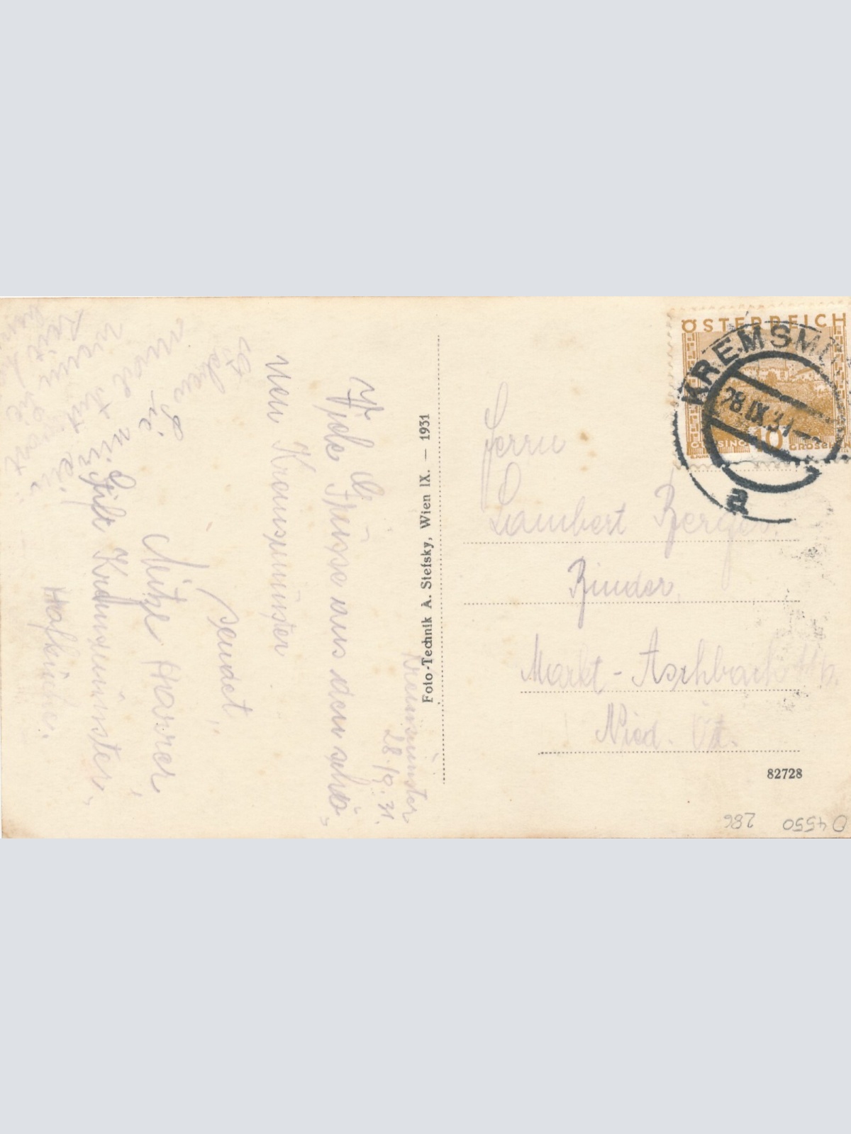 AK aus Kremsmünster mit Kalvarienberg Oberösterreich (7637)