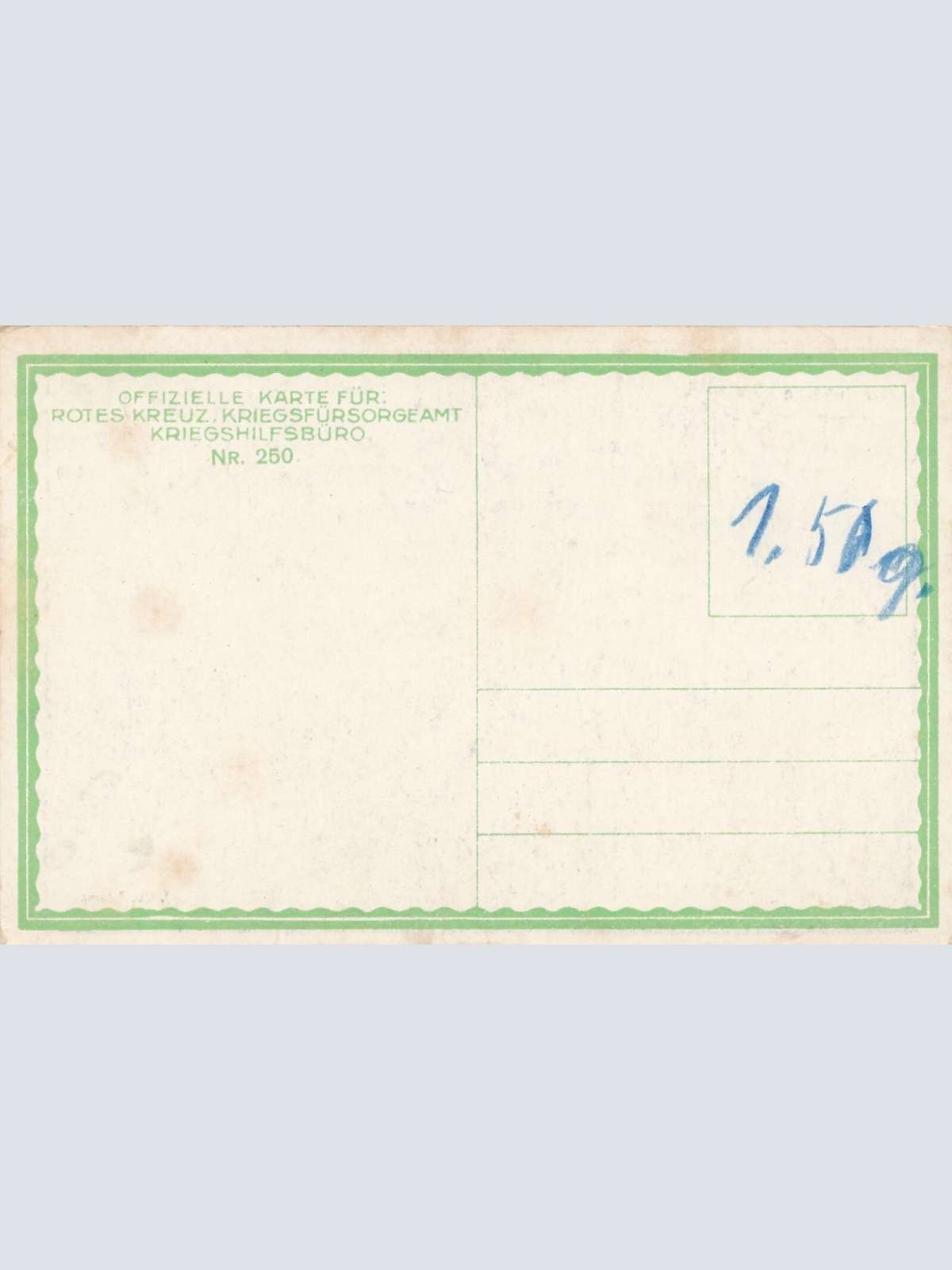 Rot Kreuz Karte Nr.250 Fahrküche (7091)