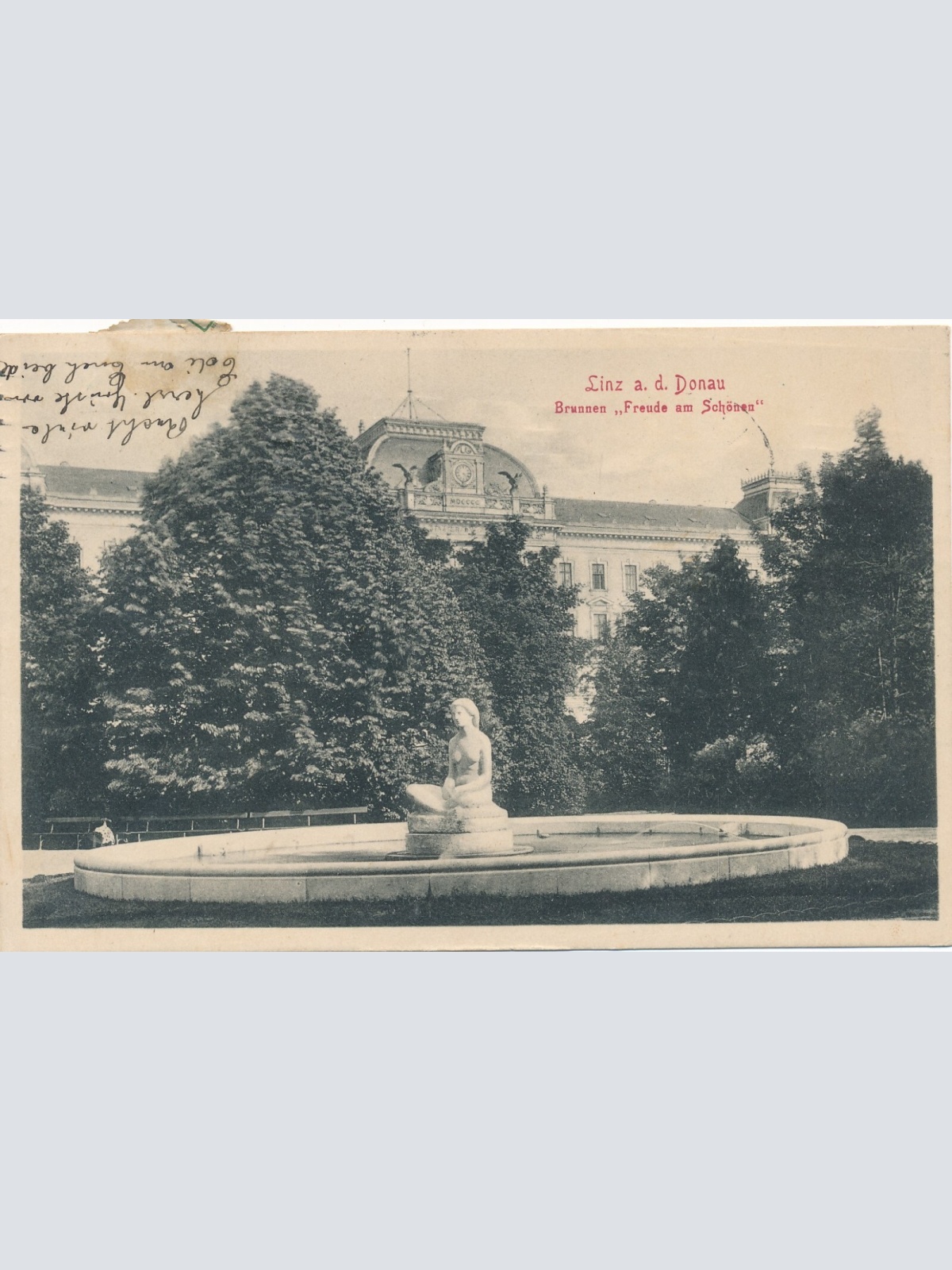 AK aus Linz an der Donau mit Brunnen Oberösterreich (7130)