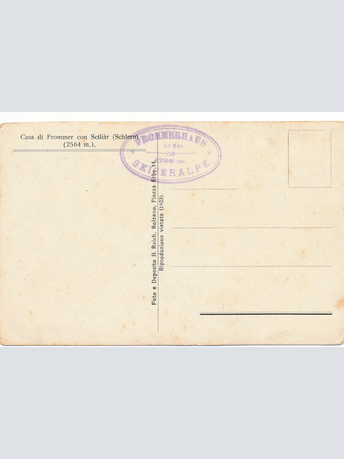 AK aus Casa di Frommer con Sciliar Italien (7744)