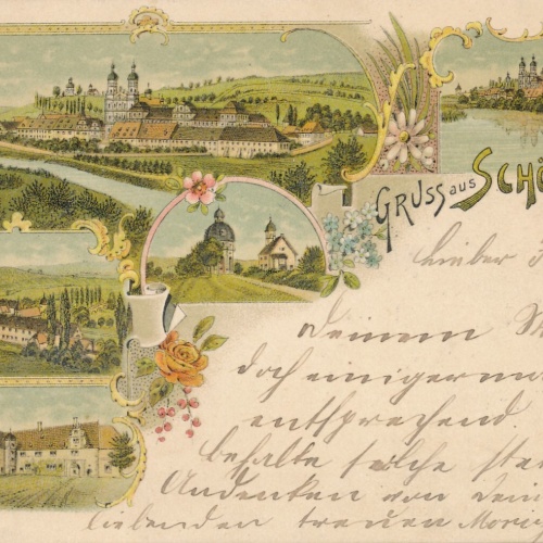 Litho - Karte gruss uas Schönthal Baden - Württemberg (7568)