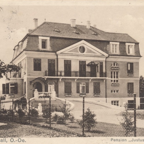 AK aus Bad Hall mit Pension Justus Schlössl Oberösterreich (7599)