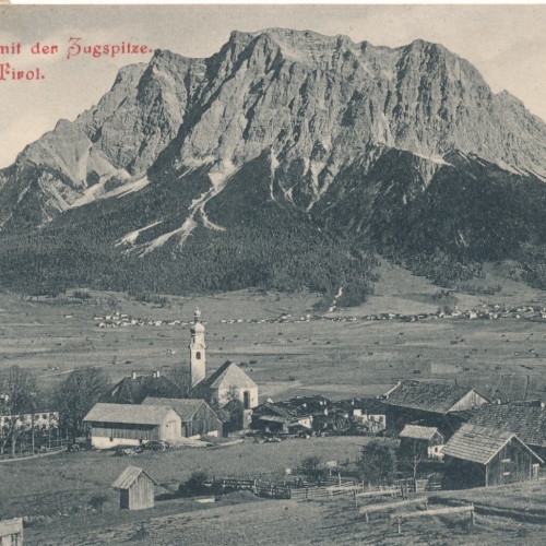AK aus Lermoos mit Zugspitze Tirol (7966)