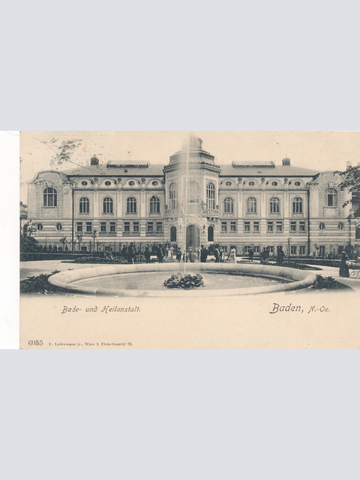 AK aus Baden mit Heilanstalt Niederösterreich (7848)