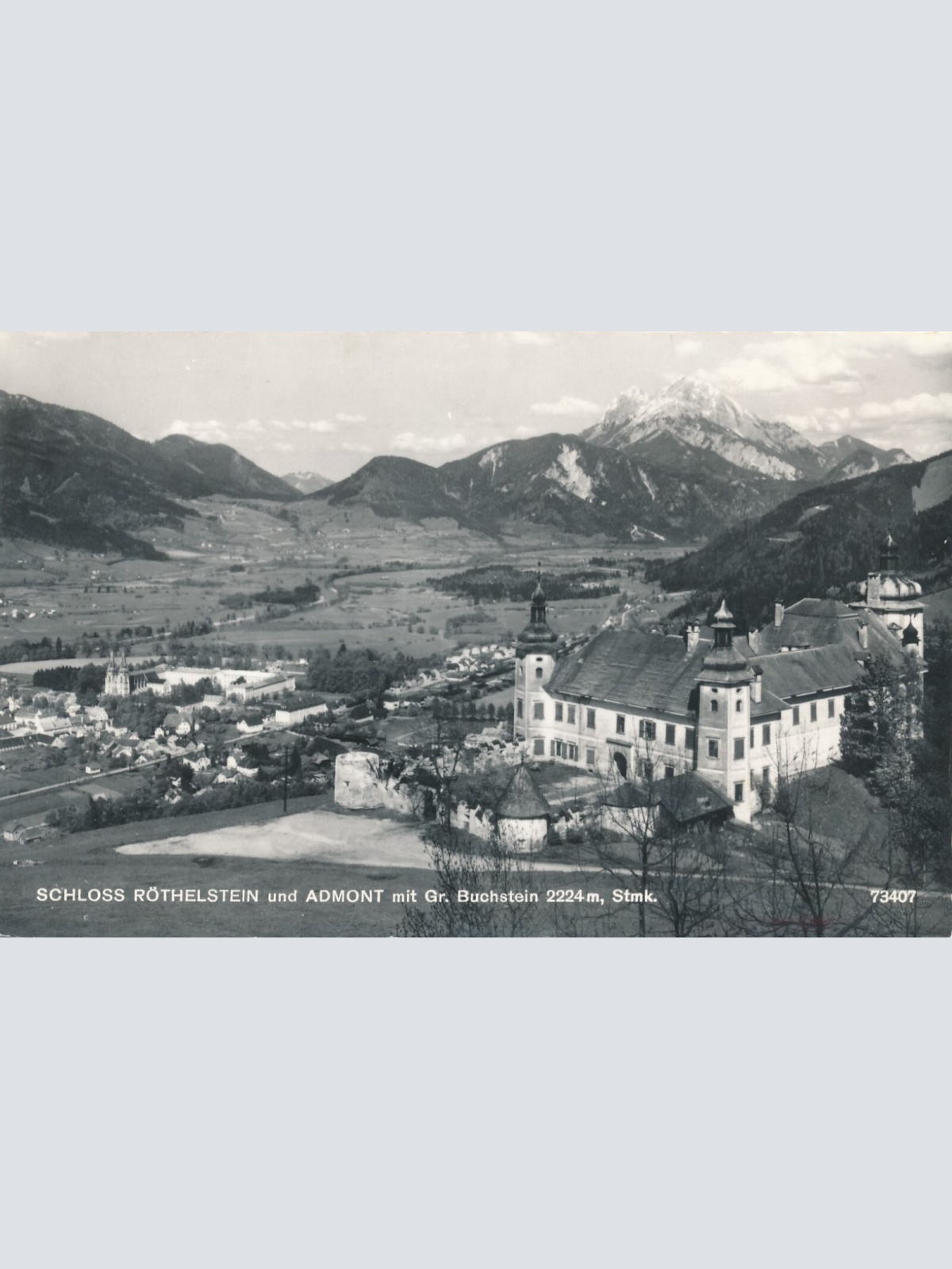 AK vom Schloss Röthelstein und Admont Steiermark (7525)