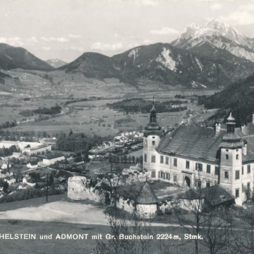 AK vom Schloss Röthelstein und Admont Steiermark (7525)