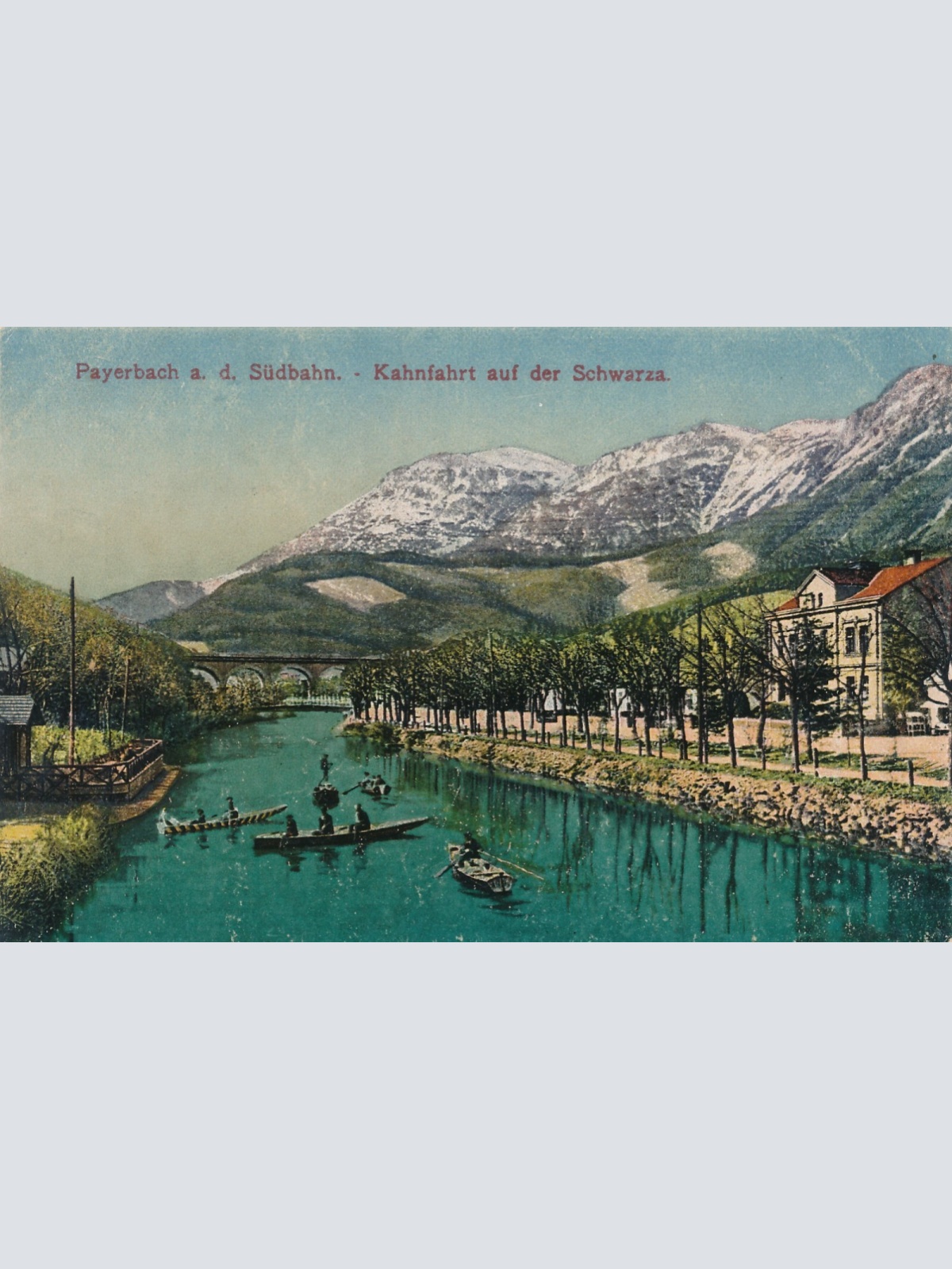 AK aus Payerbach Kahnfahrt Niederösterreich (7867)