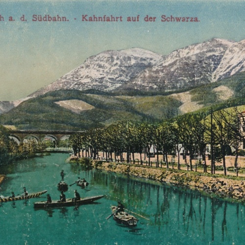 AK aus Payerbach Kahnfahrt Niederösterreich (7867)