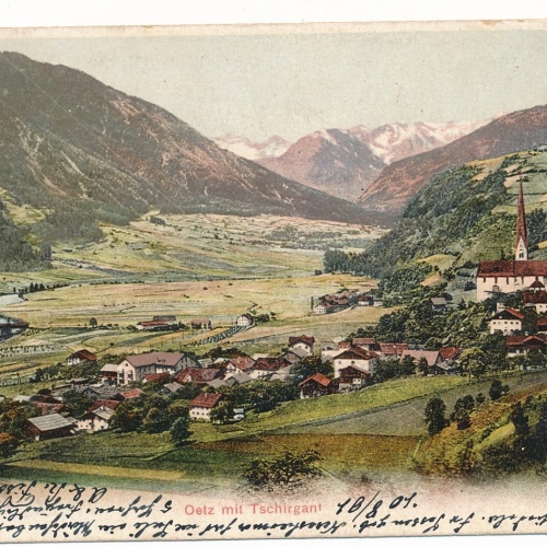 AK aus Oetz mit Tschirgant Tirol (7509)