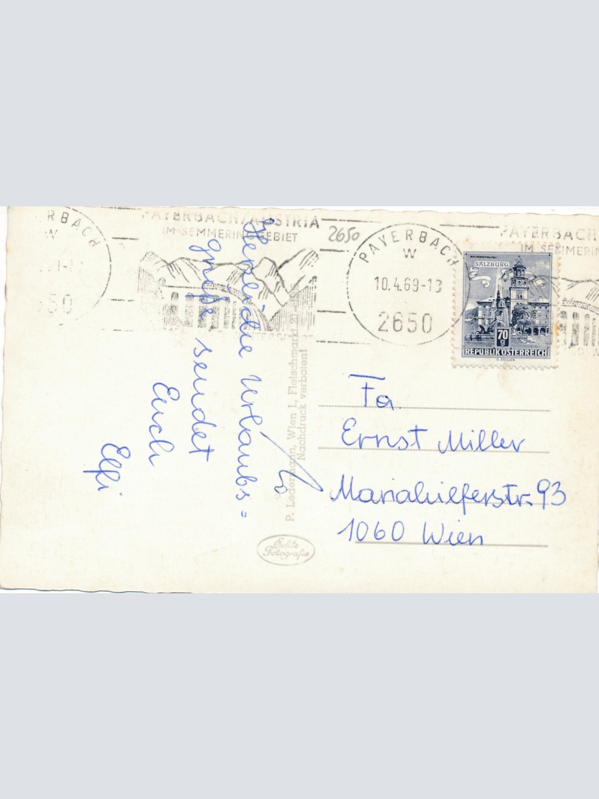 AK aus Payerbach mit Jugendheim Niederösterreich (7871)