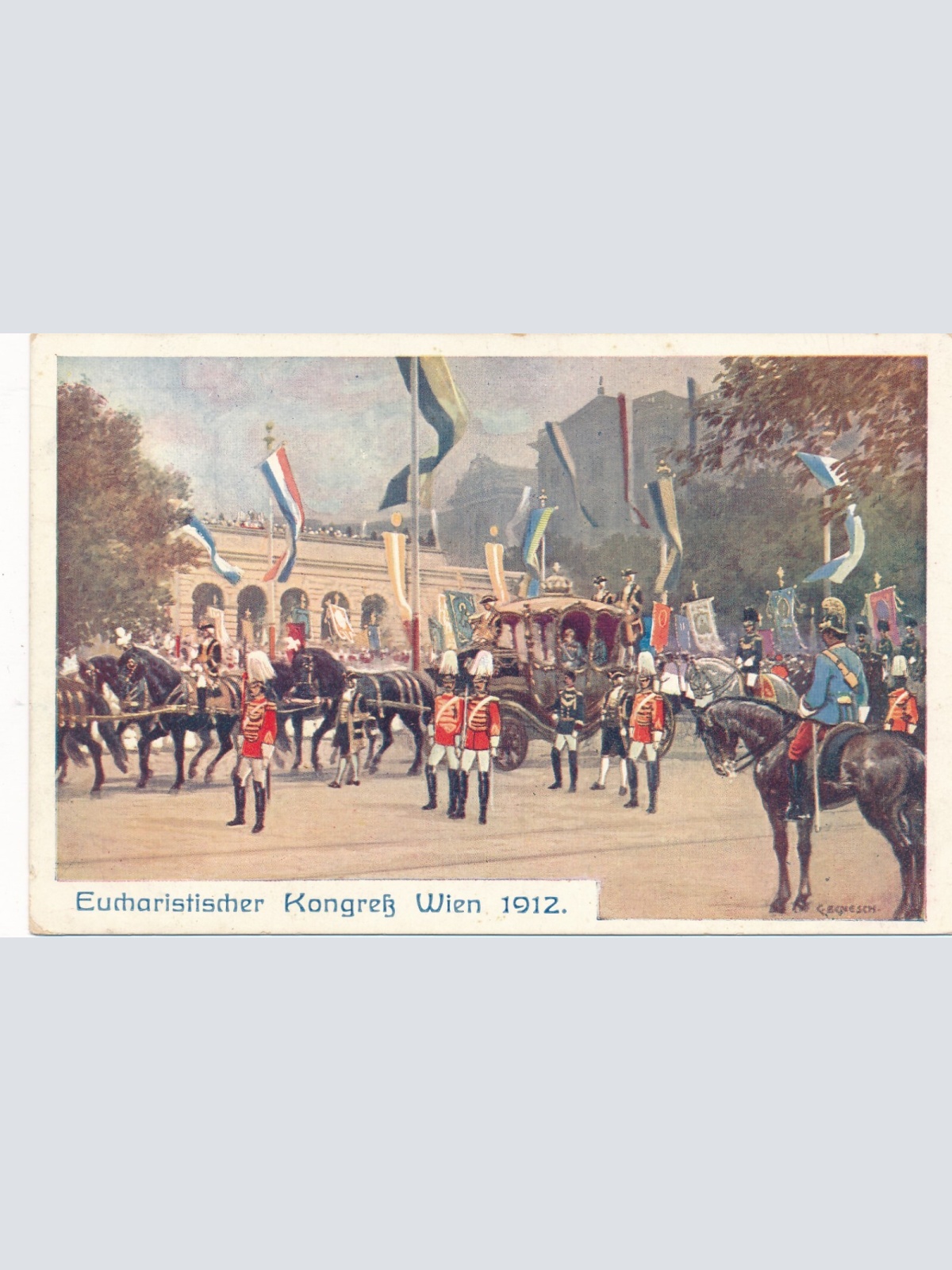 AK aus Wien Euharistischer Kongreß 1912 (7552)