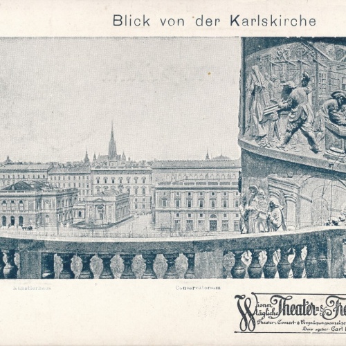 AK aus Wien blick von der Karlskirche (7550)