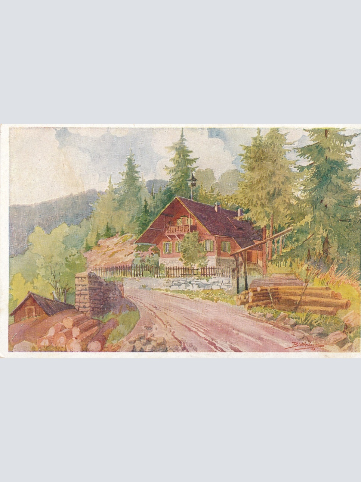 AK aus Krieglach mit Peter Roseggers Waldschule Steiermark (8035)