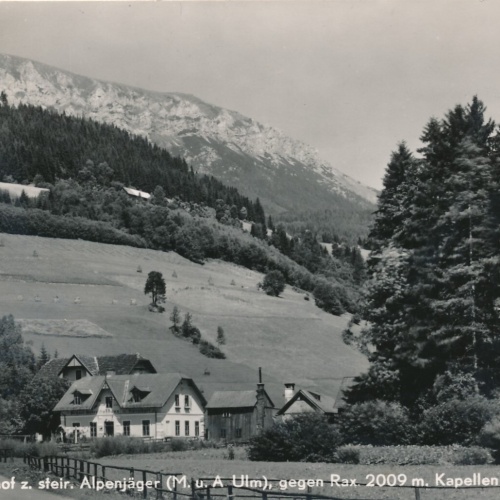 AK aus Kapellen an der Mürz mit Gasthof Alpenjäger Steiermark (8033)
