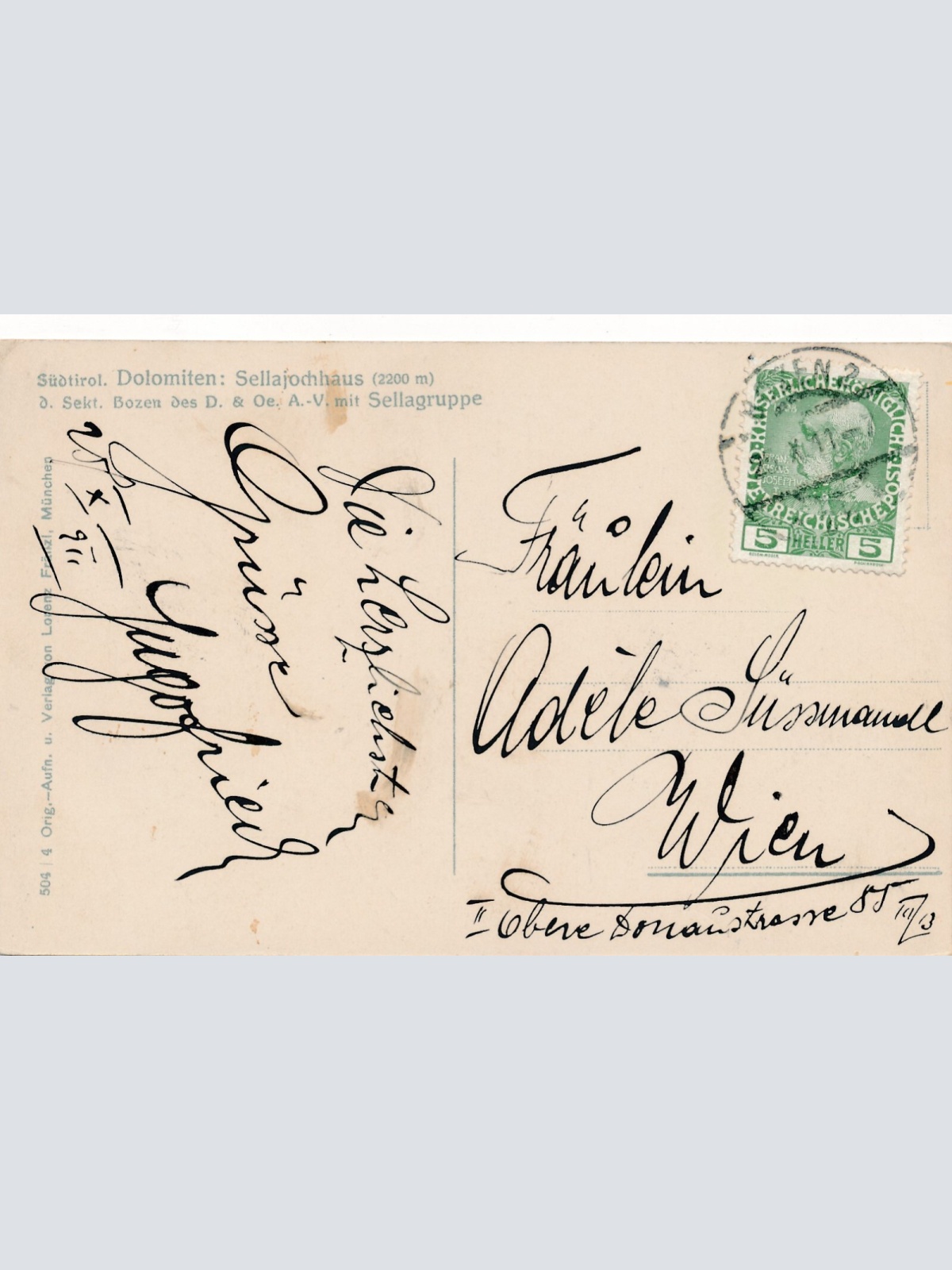 AK aus Südtirol Sellajochhaus Dolomiten Italien (7980)