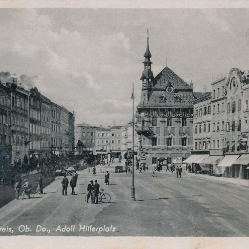 AK aus Ried im Innkreis mit Adolf Hitlerplatz Oberösterreich (7783)