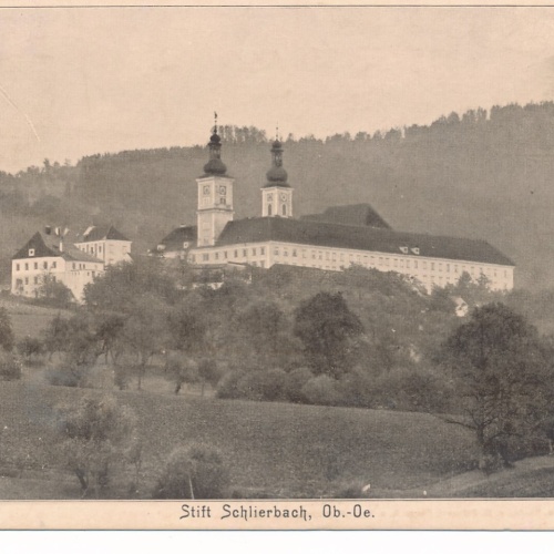 AK aus Schlierbach mit Stift Oberösterreich Ansichtskarte (8209)