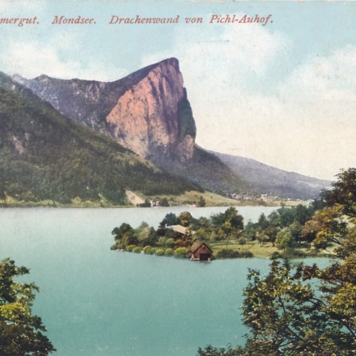 AK aus Mondsee mit Drachenwand Oberösterreich Ansichtskarte (8195)