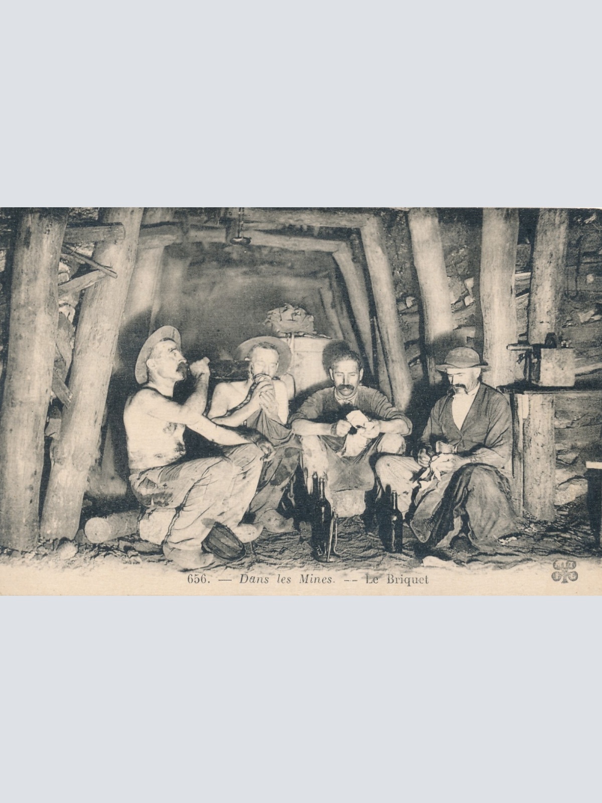 AK Dans les Mines - inneres einer Miene mit Mienenarbeiter (6527)